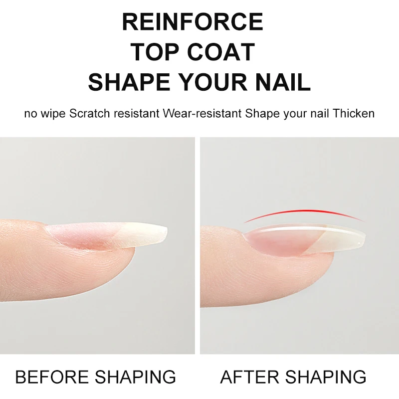 5 IN 1 Japanese Hard Top Coat 15ml Reinforce Gel Nail No Wipe Top Gel Efficient Function Adhesive Water Nail Art Gel DIY Design 3