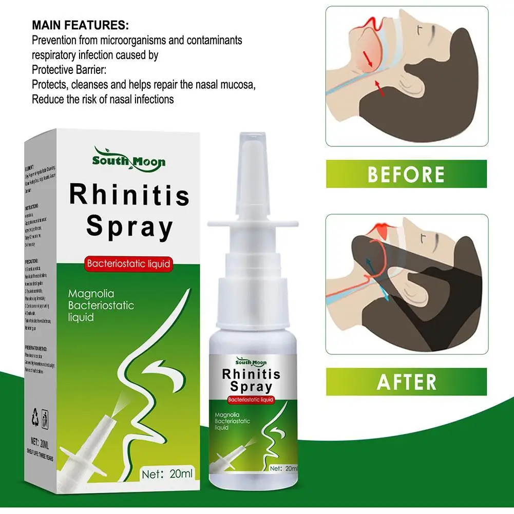 Nasal Sprays Chronic Rhinitis Sinusitis Spray Chinese Traditional Medical Herb Spray Rhinitis Treatment Nose Care Patches 20ml