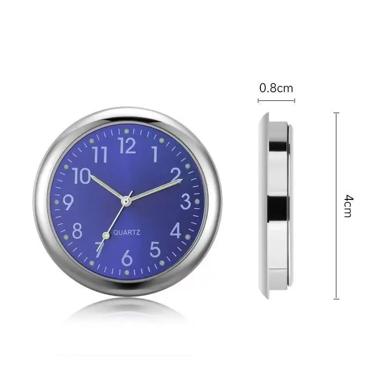 Car Clock Motorcycle Handlebar Clock Air Outlet Dashboard Clock 4cm Luminous Car Clock Mini Electronic Air Vent Clock Quartz Watch Bicycle Motorcycle Watch Auto Dashboard