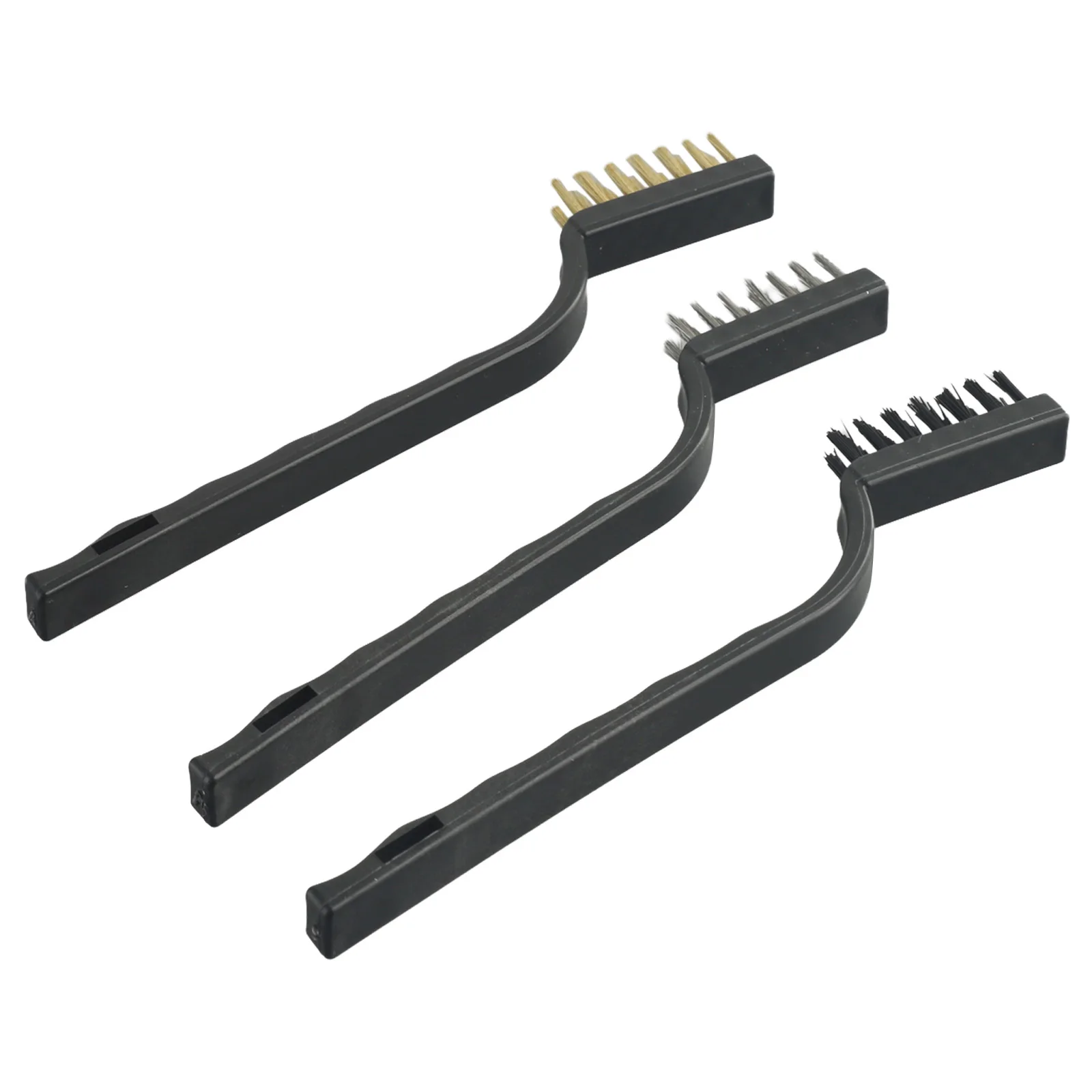 12/10/6/5/3/1pcs Wire Brush Set Curved Handle Brush Set for Cleaning Welding Slag And Rust Removal Industrial Scrubbing