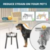 Metal Adjustable Elevated Dog Food Bowls Stand for Large and Extra Large Sized Dog, raised dog bowls(Bowl Not Included) 3