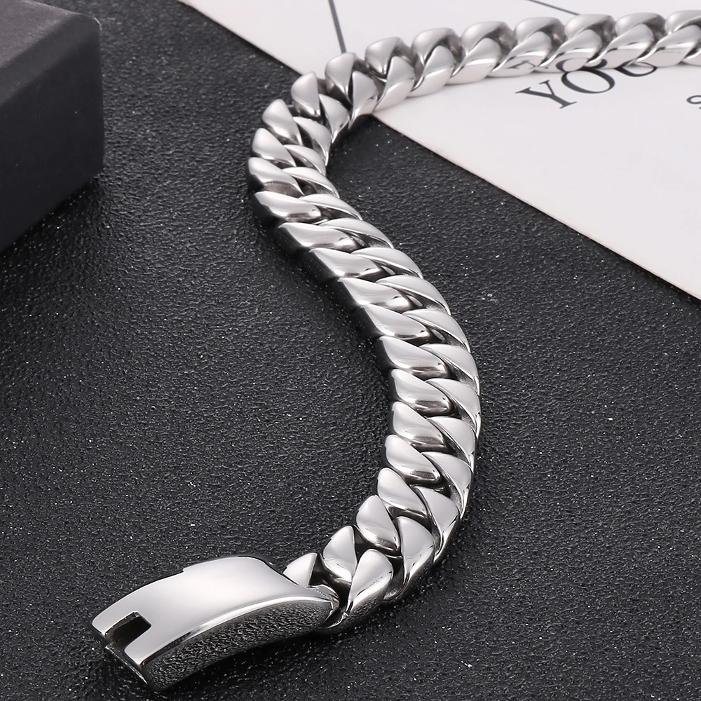 Chunky Chain Link Mens Necklace x 12mm Wide, 17 oz +