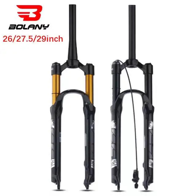 BolanyMTBBicycleFrontForkAirOilForkShockAbsorptionSuspensionStraightTaperedMagnesium