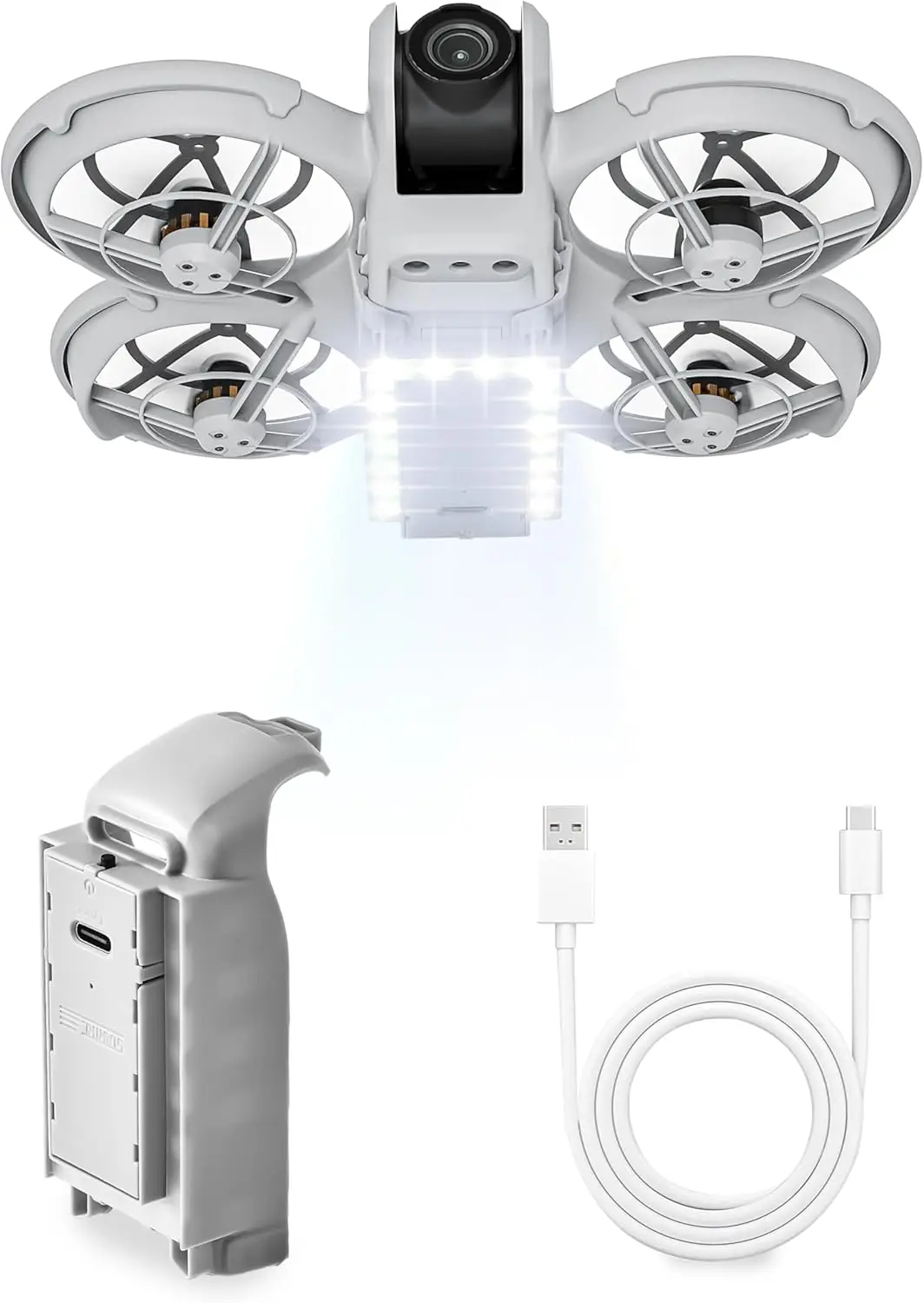 STARTRC Neo Landing Gear Foldable Extended Leg with Flash LED Lights Landing Gear for DJI Neo Accessories
