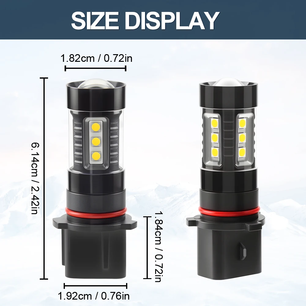 6W ��ǰ�� P13W �ְ� ���� ����Ʈ 3400LM �÷��� �� �÷��� �ڵ��� ���� 6000K ȭ��Ʈ CSP Ĩ For Mazda CX-5 2013 2014 2015