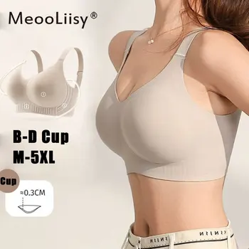 MeooLiisy Large Size Minimizer Push Up Full Coverage Women Bras No Show Wireless Comfortable Underwear M-5XL 1