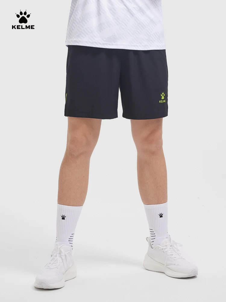 Kelme Football Training Shorts Men's Stitching Split Shorts Woven Sports Breathable Outdoor Running Pants