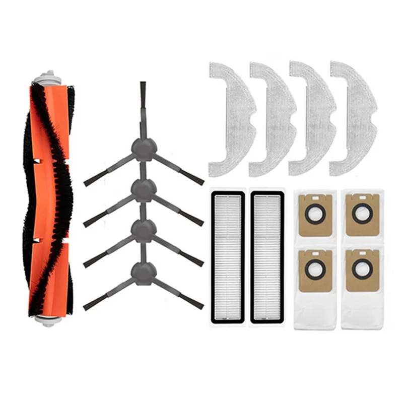 

Запасные части для робота-пылесоса Xiaomi Dreame Bot D10 Plus RLS3D, основная щетка, боковая щетка, Hepa фильтр, Швабра, пылесборник