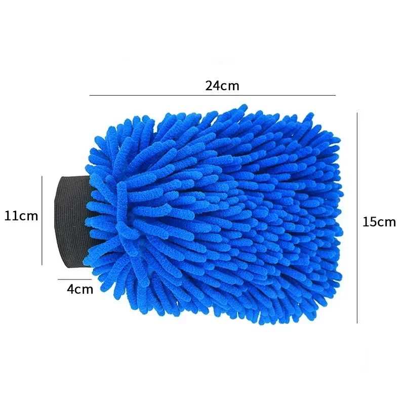 Car Washing Microfiber Glove Soft Chenille Cleaning Towel Drying Cloth Automobile Thick Wash Towel Clearner