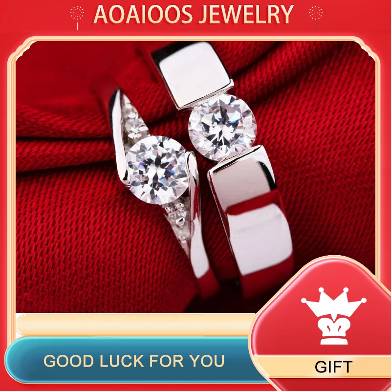 

With Credentials Certified Tibetan Silver Rings for Women Lovers' Fine Jewelry Cubic Zirconia Wedding Band Fashion Accessories