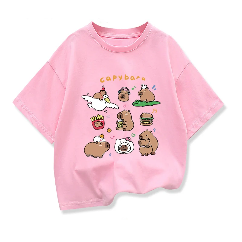 Kids Capybara Print T-Shirt 4