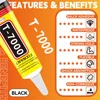 FIXWANT T7000 Black Cellphone Tablet Repair Battery Cover LCD Frame Adhesive T-7000 Electronic Components Glue 15/50/110ML 2