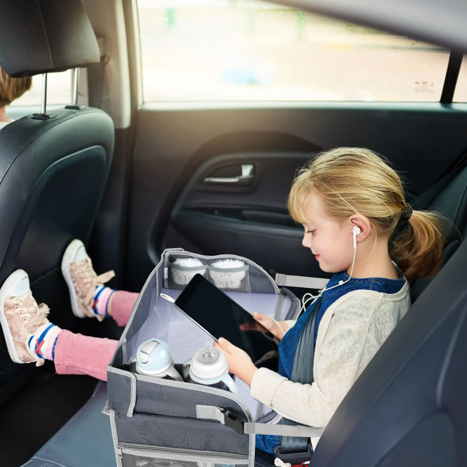 Portable Waterproof Kids Car Seat Tray Table