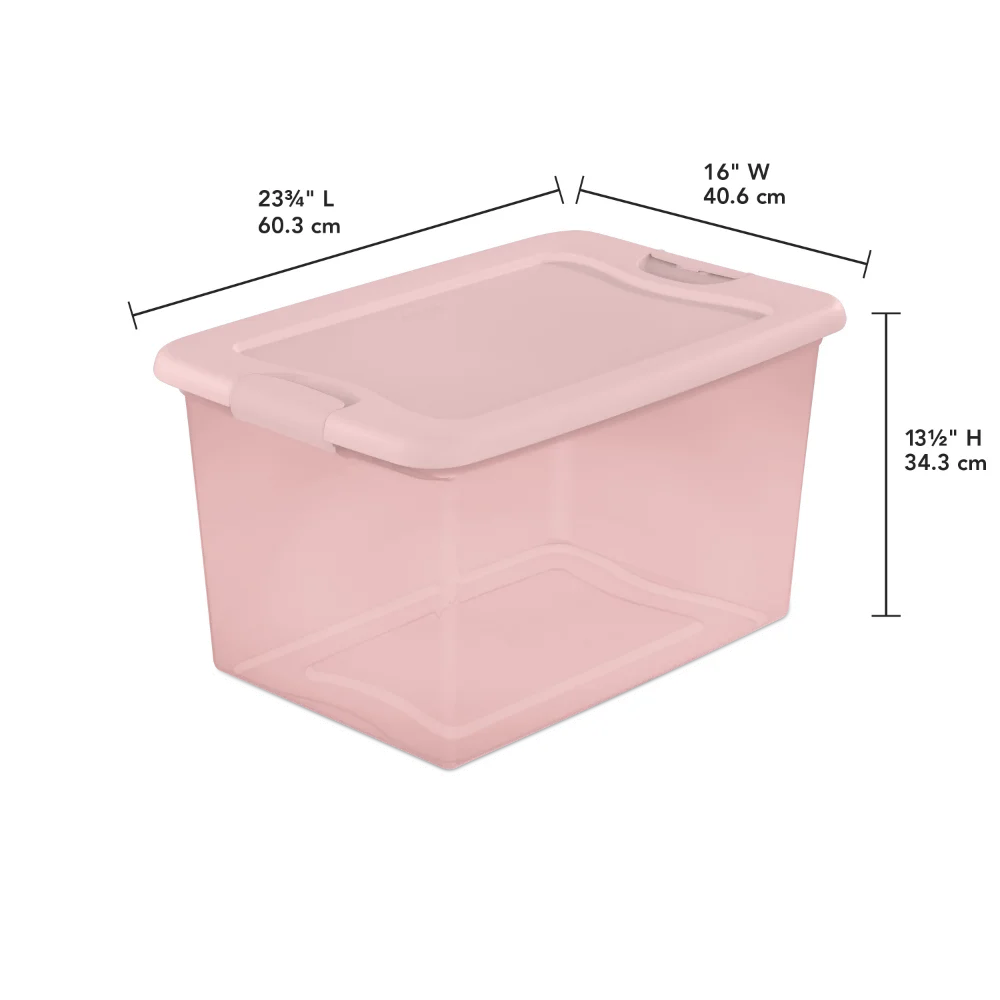 Sterilite 8PCS 18 Gallon Plastic Storage Containers Tote Box