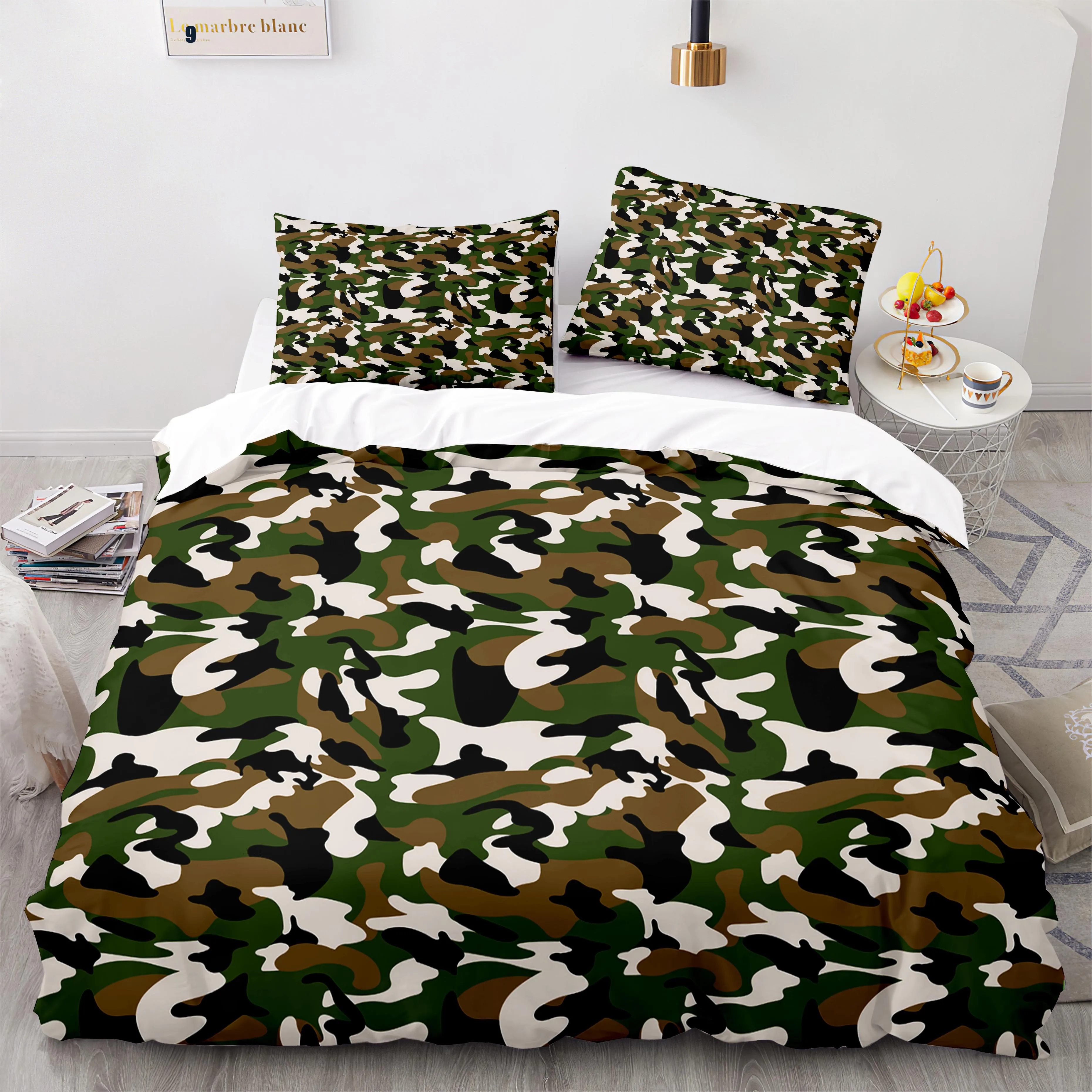 Camouflage 3D Printed Bedding Set Duvet Covers Pillowcases Comforter Bedding Set Bedclothes Bed Linen 