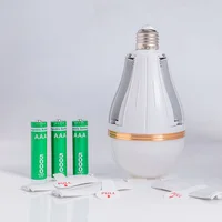 Ampoule LED d'urgence pour maison, puce de charge intelligente, panne de courant, batterie 18650, sans col, avec poignées à crochet, détachable 2