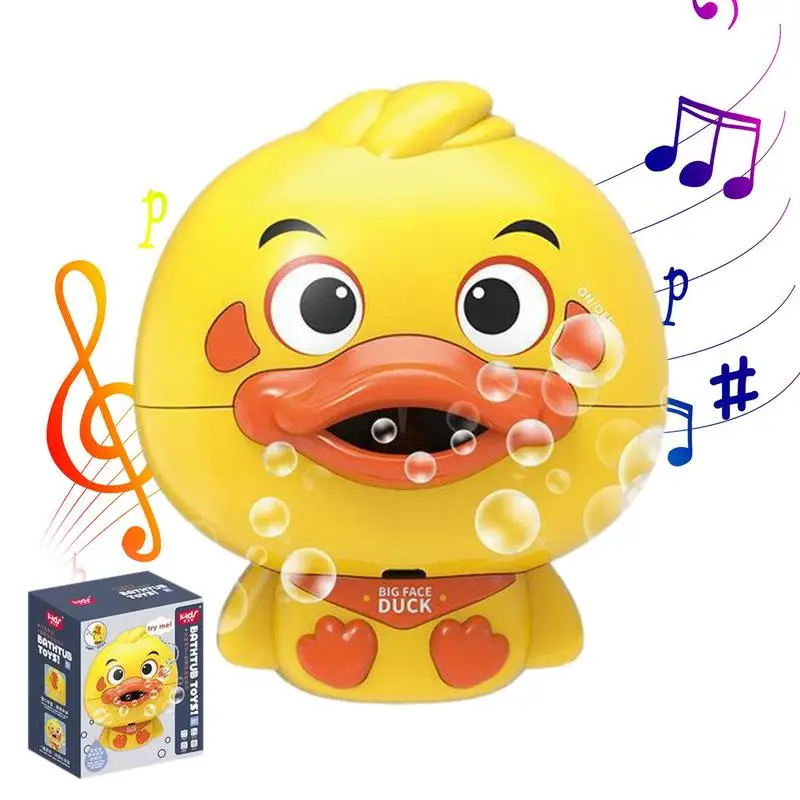 

Bath Bubble Maker Cute Duck Shape Automatic Soap Maker Funny Bathtub Play Water Games Baby Bath Toy With 12 Songs Birthday Gift