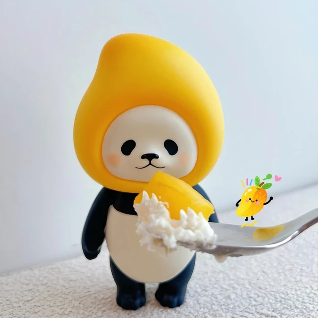 Planetbear Lemon Panpan Panda With Limon Head Action Figure