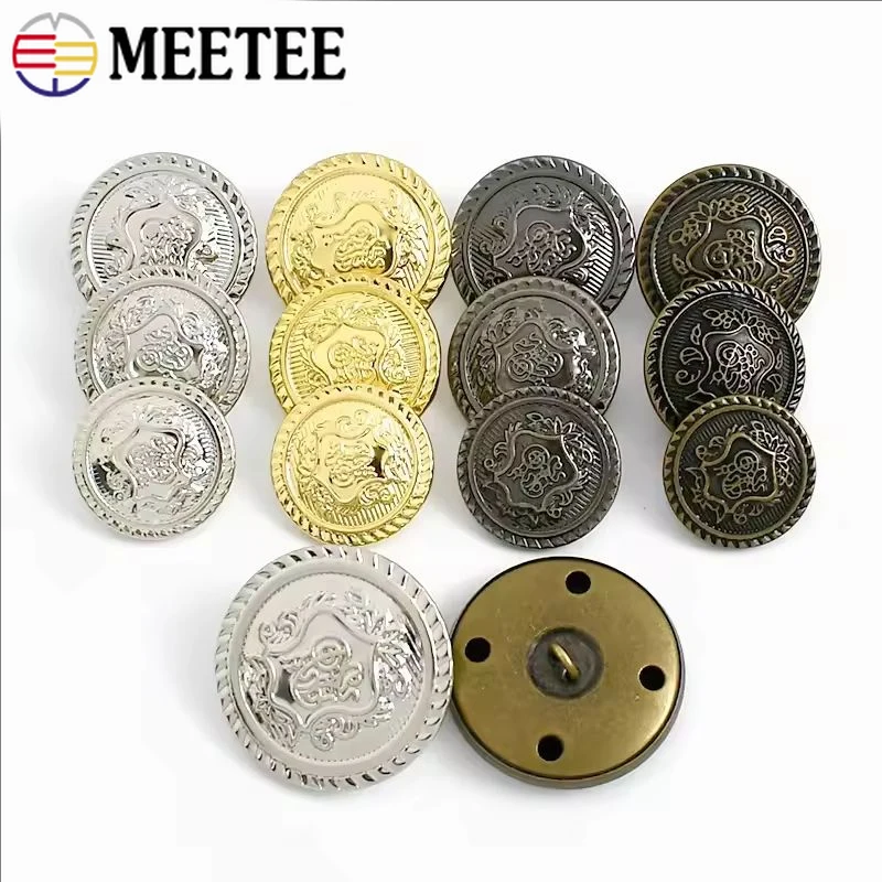 10/20Pcs Meetee 15-25mm 코트 금속 생크 버튼 셔츠 청바지에 대 한 레..