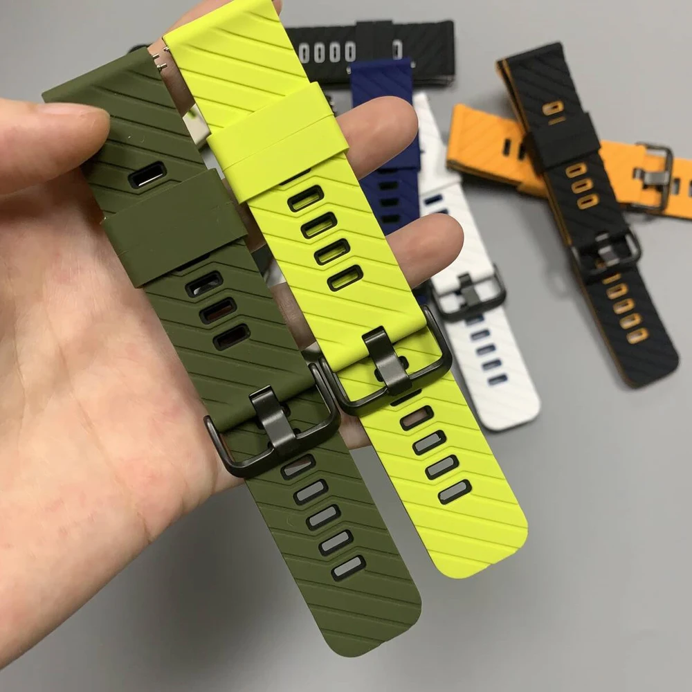 Silicone Sport Watch Strap – Comfortable and Durable Fitness Band, 22mm / 45mm