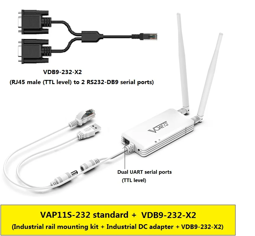 Vonets-serial Port Server Ponte sem Fio Mini Roteador Repetidor Wifi para Adaptador Ethernet para Monitor de Rede Vap11s232 2.4g