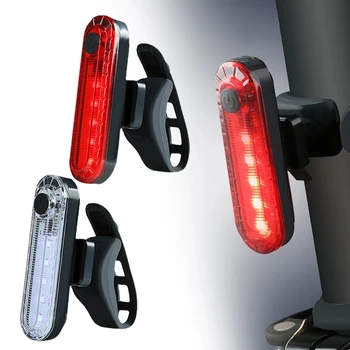 Fanale posteriore per bici Fanali posteriori luminosi a LED rossi ricaricabili tramite USB adatti su qualsiasi bicicletta/casco Facile da installare per la sicurezza in bicicletta