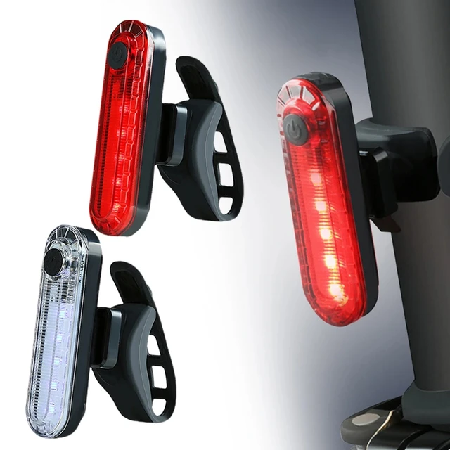 LED Bici Sicurezza Luce Posteriore Bici Ricaricabile USB Faretto