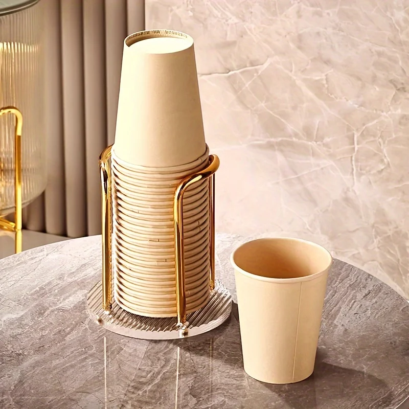 Cup Storage Holder Hot Selling Light Luxury Paper Cup Holder Disposable Cup Holder Acrylic Storage Rack Household Coffee