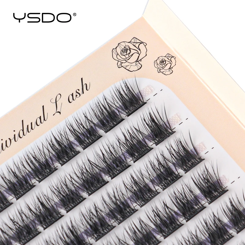 Natural Black Individual Eyelash Extensions 3D Volume Faux Lashes