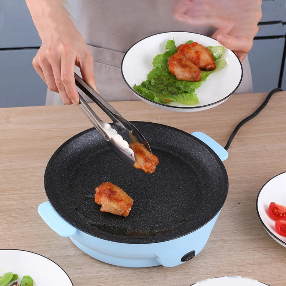 220V Multifunction Electric Frying Pan Skillet Non-Sticky Grill Fry Baking Roast Pan Cooker Steak Barbecue Cooking Kitchen Tool 5