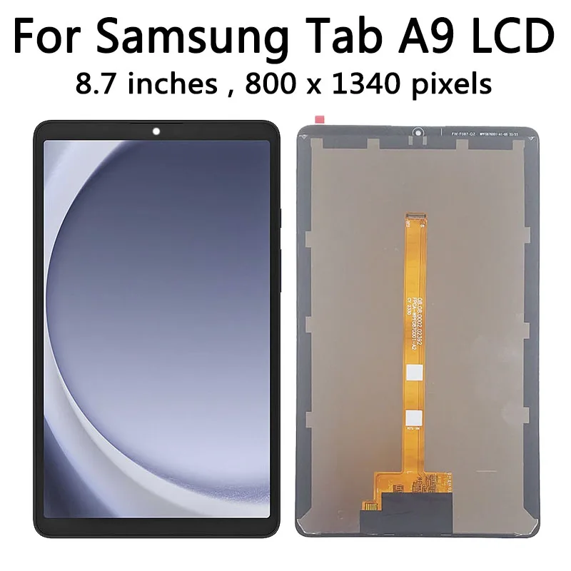 Conjunto De Painel De Vidro, Tab A9, SM-X110, SM-X115, 8.7