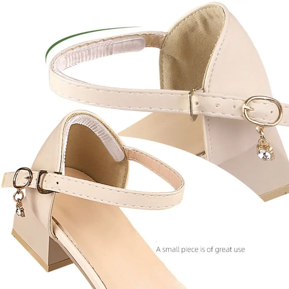 Silicone Shoe Back Heel Inserts New Clear Shoelace Sticker Foot Heels Protect Cushion Cushion Liner Grips Adult