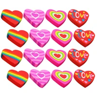 48 Pcs The Gift Heart Eraser Mini Erasers Small Prize Fun For Heart Erasers School Supplies Bulk Classroom Kids Painting Toddler 2