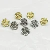 10pcs Luxury 3D Rose Metal Buttons for Dress/Handbag/Shirts/cardigans DIY, 11/14mm Small Buttons Gold Silver Sewing Accessories 3