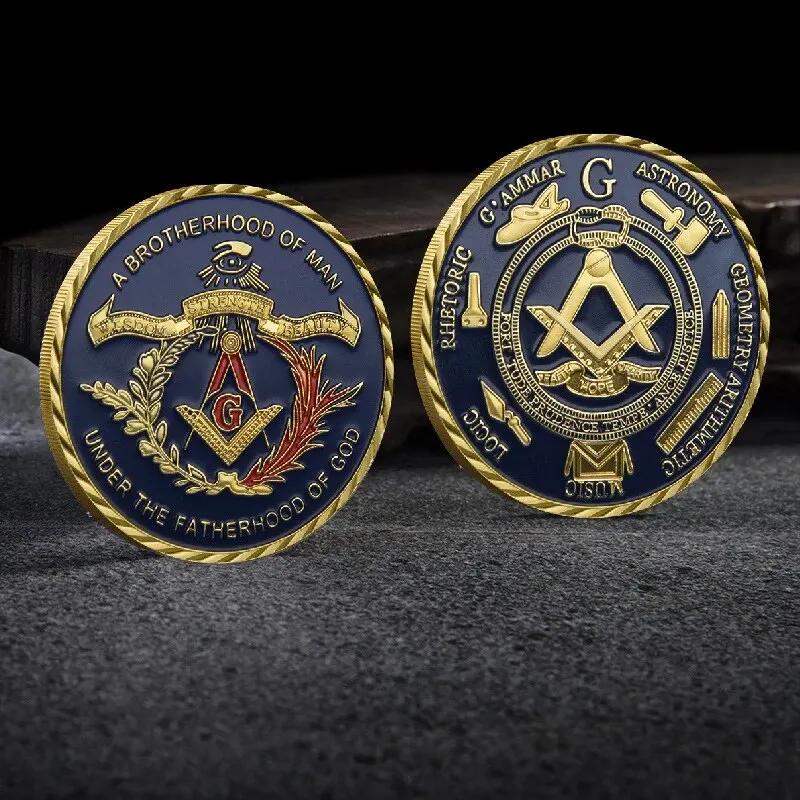 Commemorative medal, U.S. White House Gold Plated Two Tone Fake Medallion, Metal Badge, Masonic Collectible Coin, Party Decoration, Thanksgiving Gift
