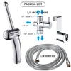 1/2inch 7/8 inch 1/4PCS Handheld Bidet Toilet Hand Faucet Sprayer Hanging Base Hook Head Hose Shower Adapter Diverter Set 5