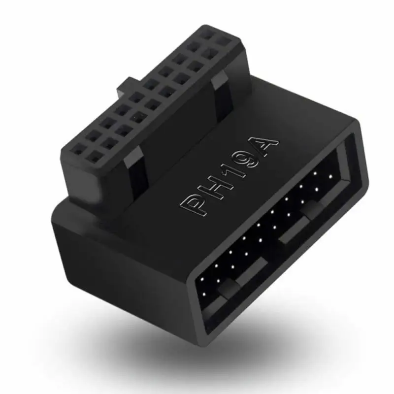 

Адаптер для разъема материнской платы компьютера USB 3,0 19P/20P 90 градусов настольный конвертер аксессуары для настольного компьютера