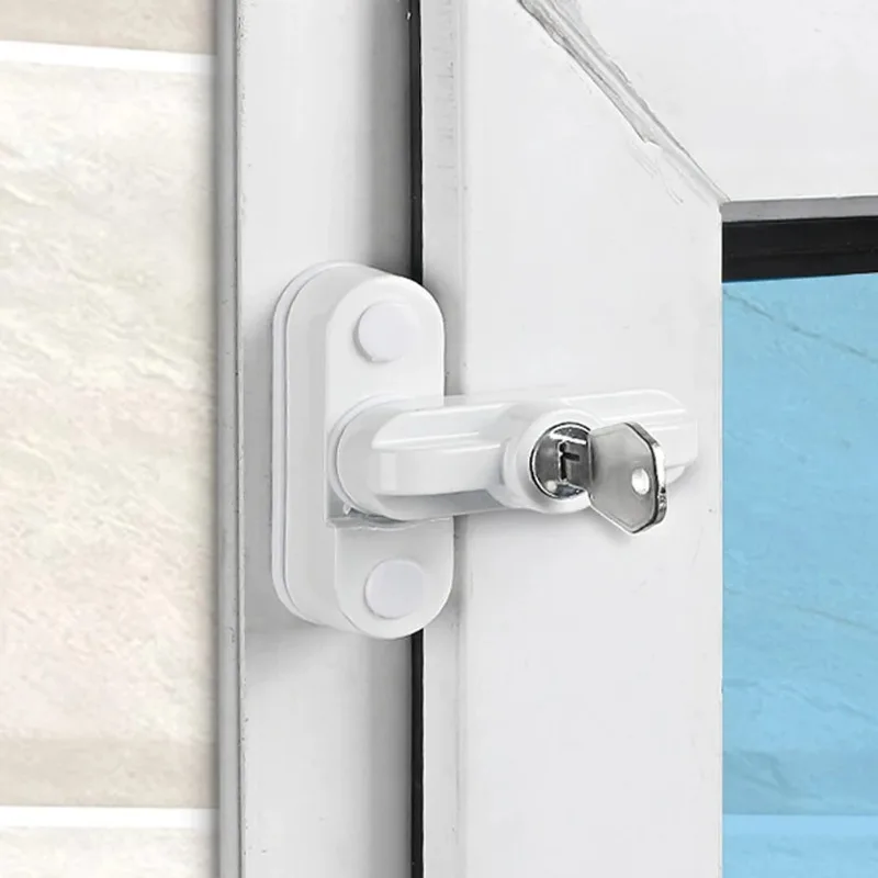 Toggle Latches T-locks With Key External Window Lock Buckle Alloy Safety Locks UPVC Door Sash Jammer Security Restrictor Anti Theft