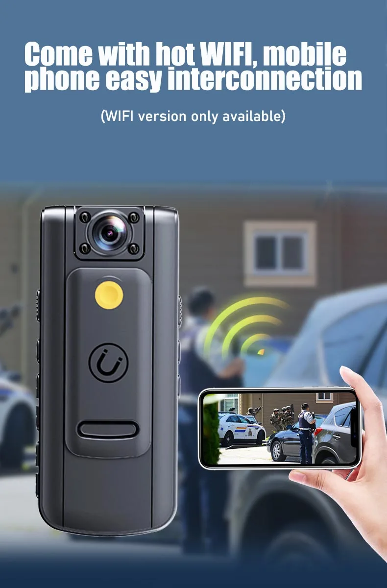 Description Picture 3 of itemJOZUZE WL11 1080P HD WIFI Mini Camera Portable Digital Video Recorder BodyCam Infrared Night Vision Police Cam Small Camcorder