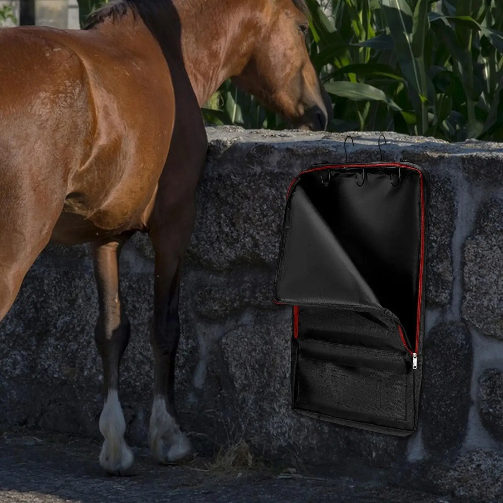 Bridle Bag for Horses with Hooks Portable Gift Waterproof Storage Tote for Reins