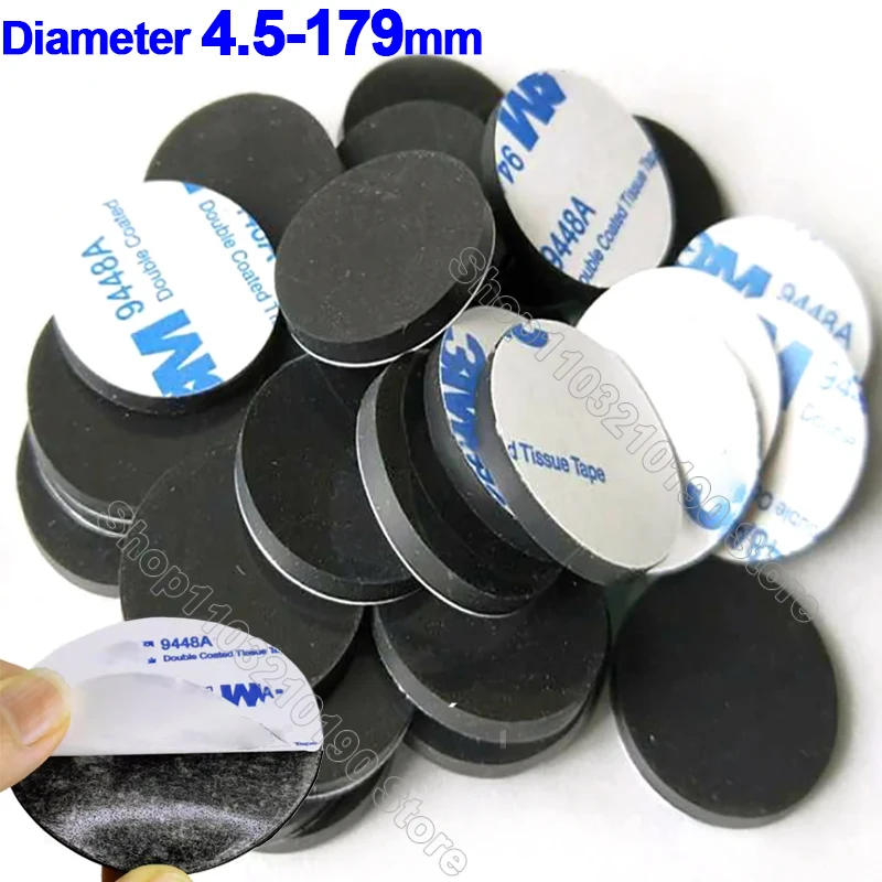 

Round Self Adhesive Silicone Rubber Pads 4.5-6 7 8-179mm Furniture Cabinet Feet Leg Cushion Laptop Spacer Non-slip Floor Protect