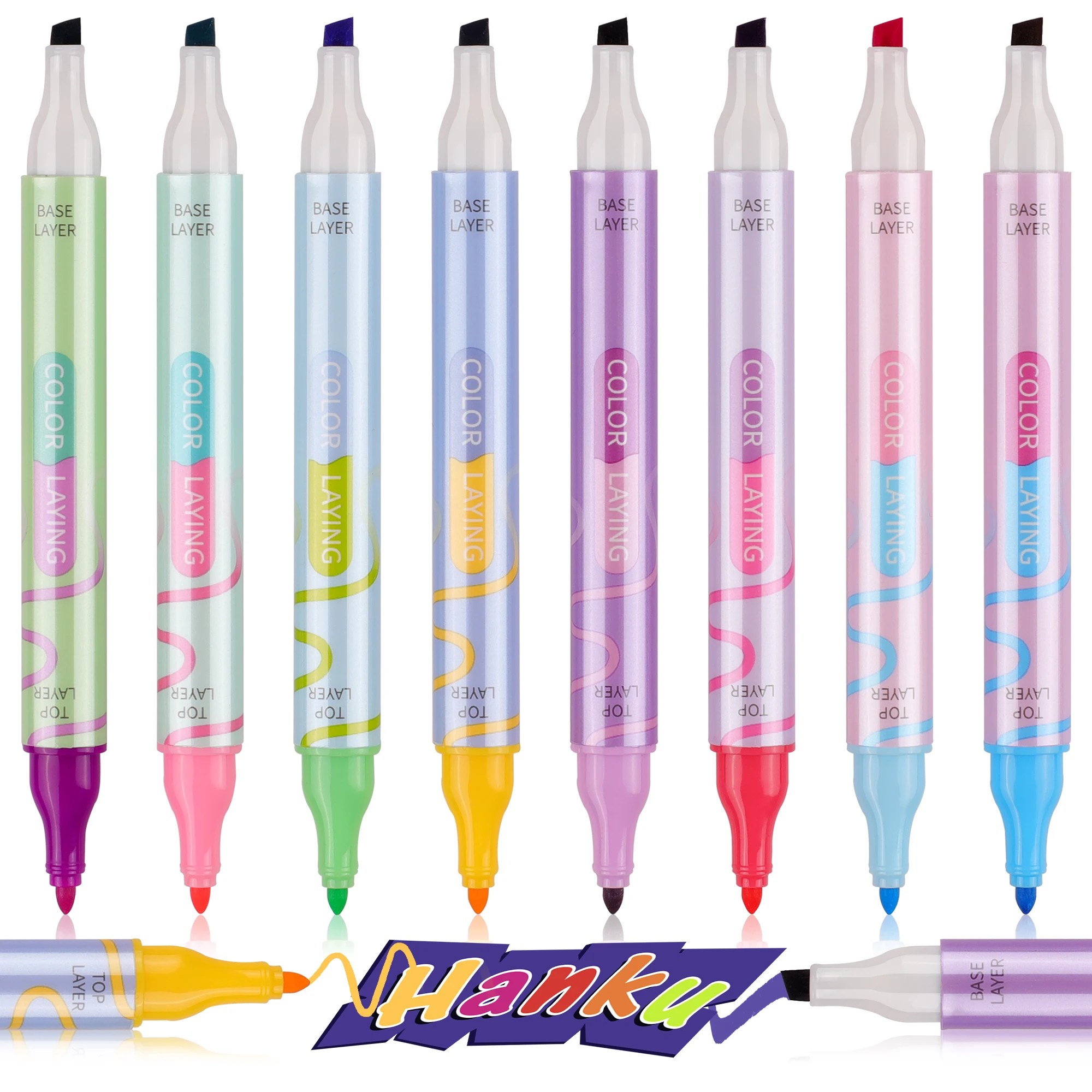 성인용 크리에이티브 매직 컬러 배치 마커, 8/16 색상 세트, 듀얼 팁 하이라이터 마커, 어린이 저널링 드로잉 낙서