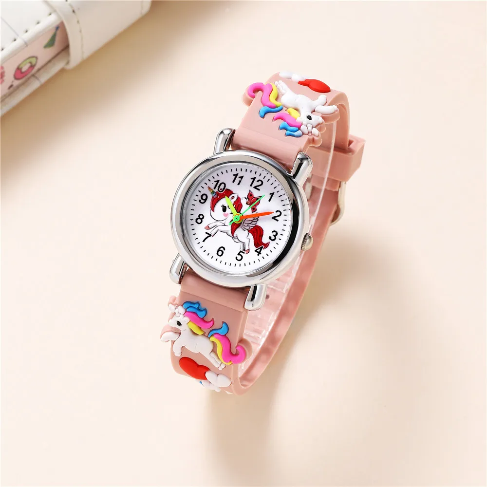 Cute Unicorn Children's watch Candy color Silicone band Cartoon watch 3