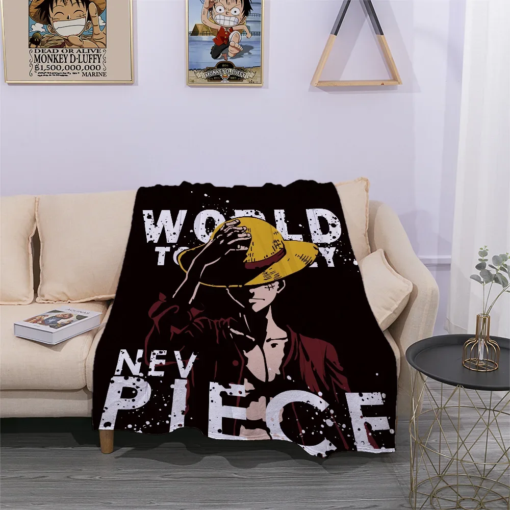 

One Piece Luffy Cartoon Anime Flannel Blanket Student Dormitory Sheet Summer Lunch Break Air Conditioning Blanket