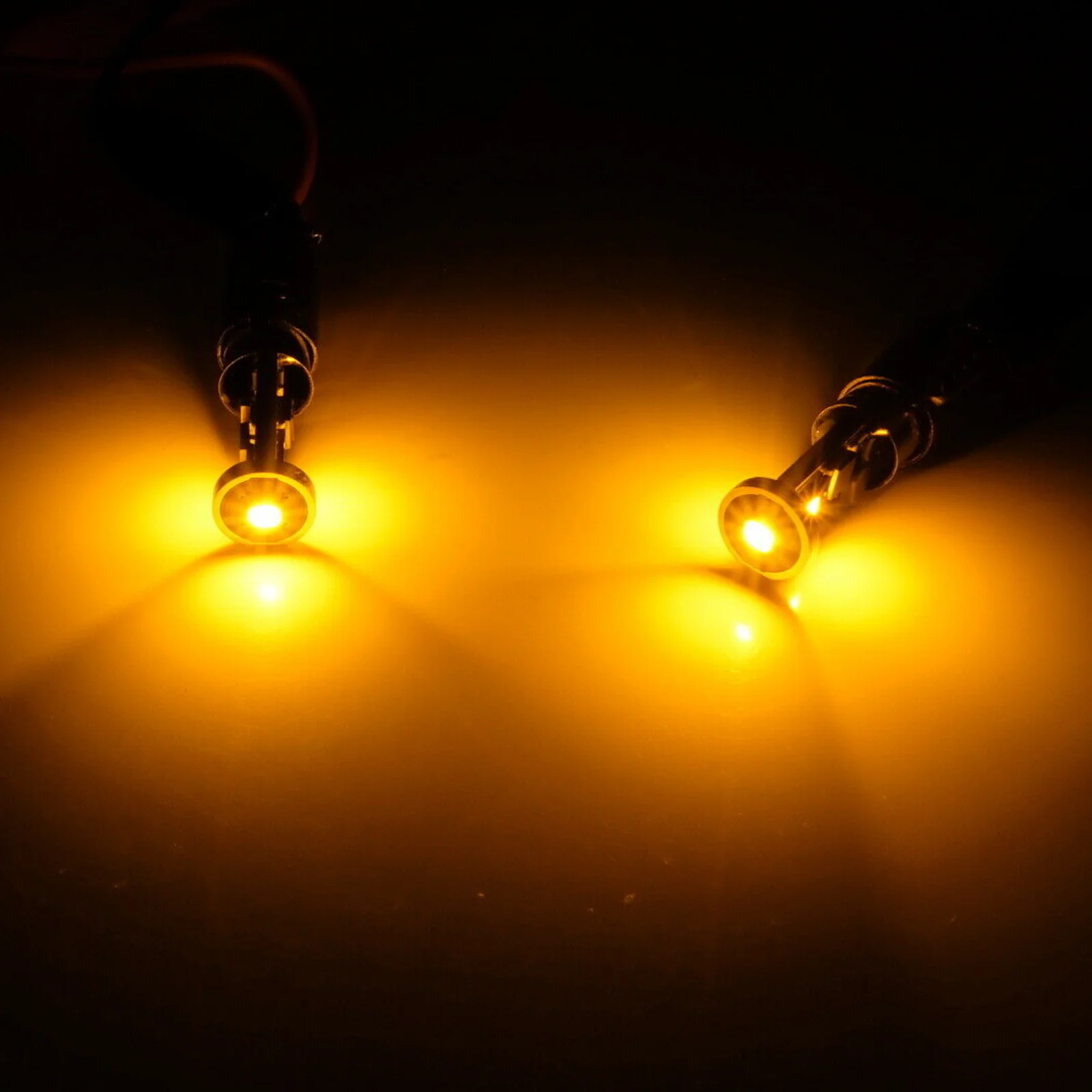 2개 에러 없는 H6W 433 BAX9s 3 SMD LED 전구 방향지시등 사이드라이트 실내등 12V 앰버