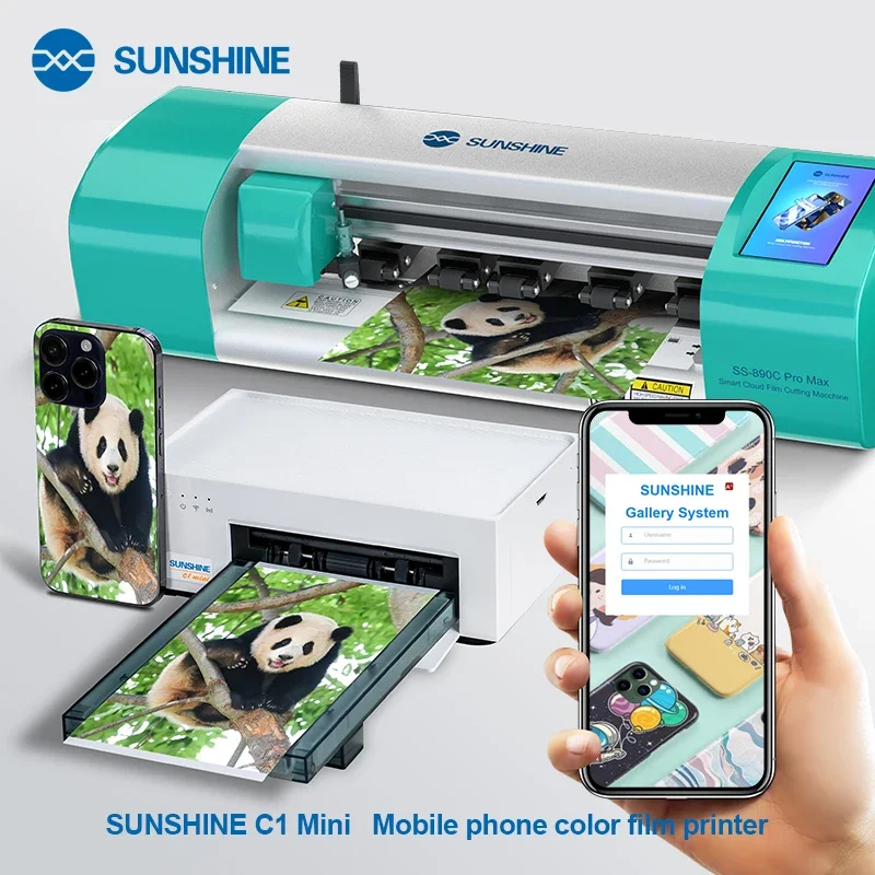 

New SUNSHINE C1 MINI Colorful Phone Film Printer Machine High-definition Immage Quality Phone Back Cover Protective Printer