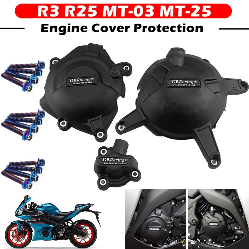 

Motorcycles Engine Cover Protection Case For Case GB Racing For YAMAHA R3 R25 MT-25 MT-03 GBRacing Engine Covers