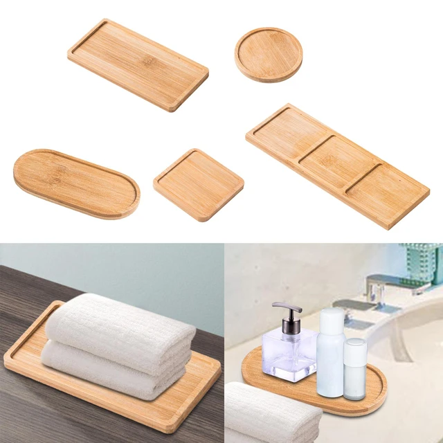 Vassoio da bagno in legno vassoio Dispenser di sapone candele vassoio  portaoggetti per gioielli vassoio da portata vassoio da toeletta per  lavello da cucina bagno casa - AliExpress