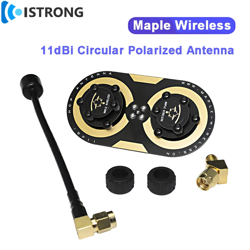 

11dBi Maple Wireless 5.8GHz FPV Circular Polarized Antenna SMA for Little Pilot/FAT SHARK/SKYZONE/EV200D Graphic Display Device
