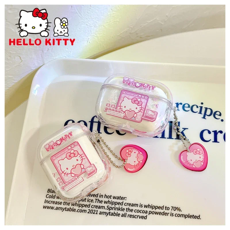 Earphone Case Hello Kitty Earphone Case for Airpods 1 2 Generation Pro 3 Protective Cases Bluetooth Headset Cover Thick Silicone Shockproof